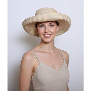 Scala Classic Straw Sun Hat Cream Women One Size